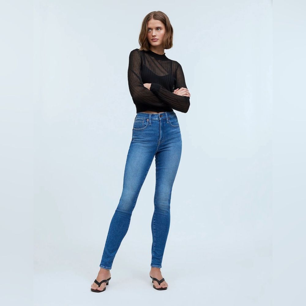 Madewell High-Rise Skinny Jeans in Gracey Wash • size 31 • NO680